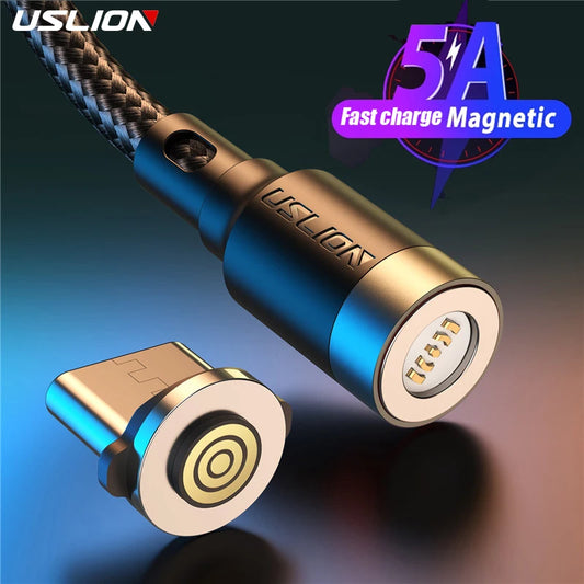 USLION Magnetic USB to Type C Cable for Android, IOS and Micro USB